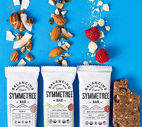 SYMMETREE BAR (8 Pack) Paleo Friendly Protein Bar - Organic Snack Bar & Sports Nutrition Bars - Non GMO Plant Based Energy Bar - Gluten, Soy & Dairy Free Protein Bar (Variety Pack)