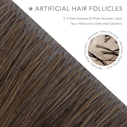 Image of WENNALIFE Invisi Edge Tape in Hair Extensions Human Hair,#5,24 Inch