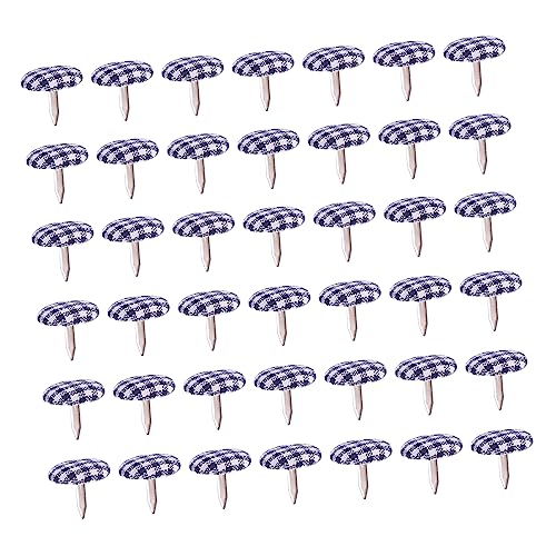 Housoutil 50 Pack of Craft Nails Two-Foot Studs Grid Design Decorative Brad Fasteners for DIY Photo Display Scrapbooking