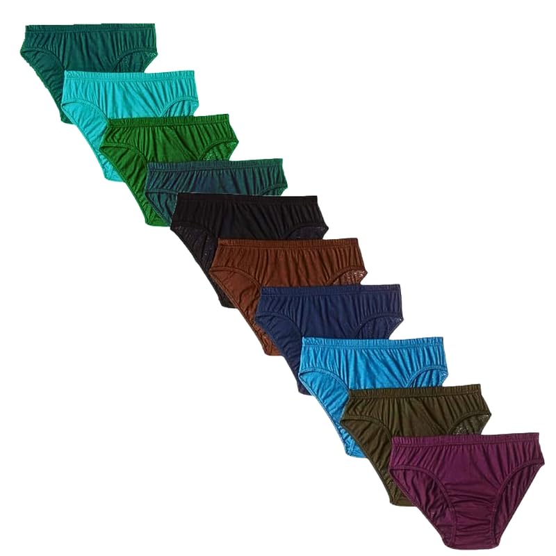 fassify Plain(Solid) 100% Pure Cotton Hipster Panties for Women, Super Comfortable, Super Soft & Skin Friendly (Assorted Pack of 10)(Multicolor)-picture-35