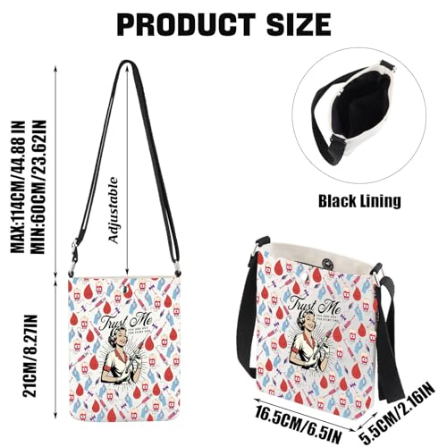 JNIAP Phlebotomist Crossbody Bag Phlebotomy Gifts Phlebotomy Nurse Gift Phlebotomy Technician Shoulder Bag2