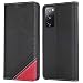 Produktbild TIANNIUKE Für Samsung S20 FE 5G Hülle, PU Leder Flip Folio Wallet Case mit Kartenschlitz, Kickstand, Buchdesign [Stoßfeste TPU Innenhülle] Kompatibel mit Samsung Galaxy S20 FE 6,5 Zoll (Schwarz Rot)