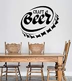 NSRJDSYT Birra Artigianale Alcol Wone Tappo di Bottiglia Adesivi murali Bar Citazioni Adesivi murali Ristorante Carta da Parati Rimovibile per Decorazione della Stanza 56x66cm