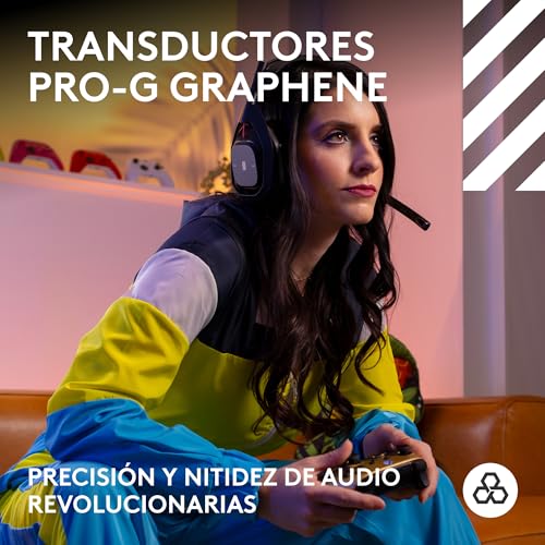 Logitech G Astro A50 Lightspeed Auriculares inalámbricos de Gaming + Base | (5.ª gen), PRO-G GRAPHENE, cambio entre 3 sistemas, USB-C, Xbox, PS5, PC, Nintendo Switch, Switch 2, Bluetooth – Negro 4