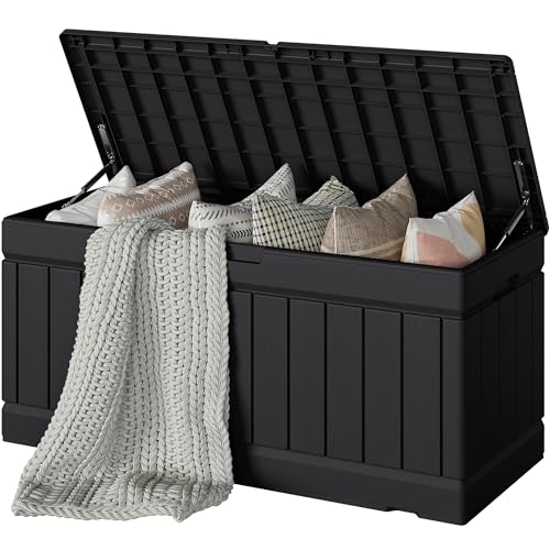 Devoko 78 Gallon Deck Box, Waterproof Resin Outdoor Storage Box for Outside and Patio, Outdoor...