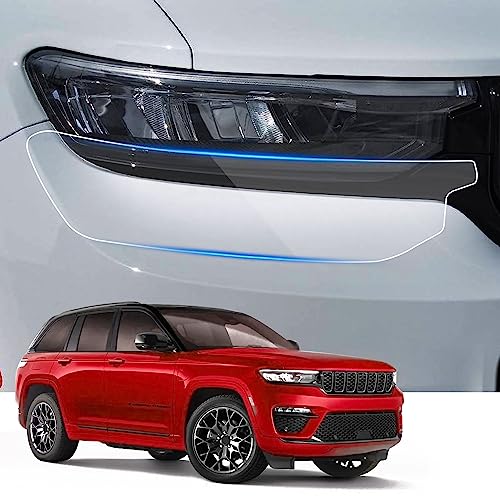 LUNQIN Car Headlight Protection Film for Jeep Grand Cherokee 2022 2023 Auto Accessories Lucency Vinyl Exterior Decoration Self Adhesive Sheet Sticker Cover Tint Tail Light