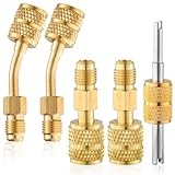 Tigbear R410A Mini Split Adapters, R410A Adapter Kit, R410A Charging Vacuum Port Connector with 5/16