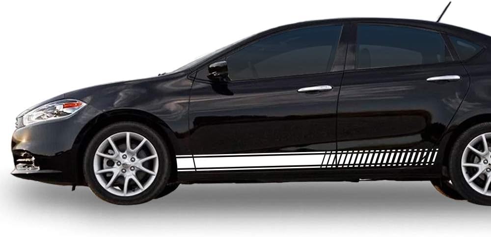 Decal Sticker Vinyl Side Racing Stripes Compatible with Dodge Dart 2013-2017