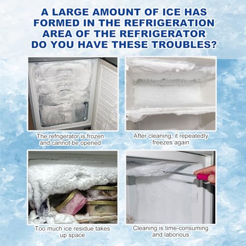 Fast Acting Freezer Defrosting Spray 120ml, Rapid Ice Remover & De-Icer for Refrigerator Freezer, Multi-Purpose Safe Defrost Agent for Home Appliances (2PCS)