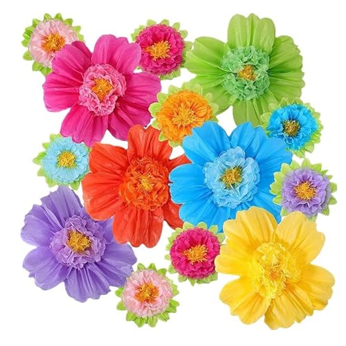 Fleur mexicaine géante en papier de qualité supérieure avec feuillage