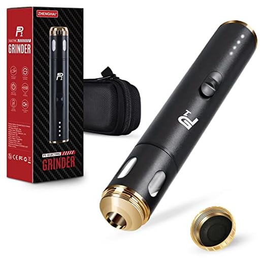 ZHENGHAI P1 Electric Herb and Spice Grinder, USB Rechargeable Fast Grinding With Portable Storage Bag, Cleaning Brush (Black)