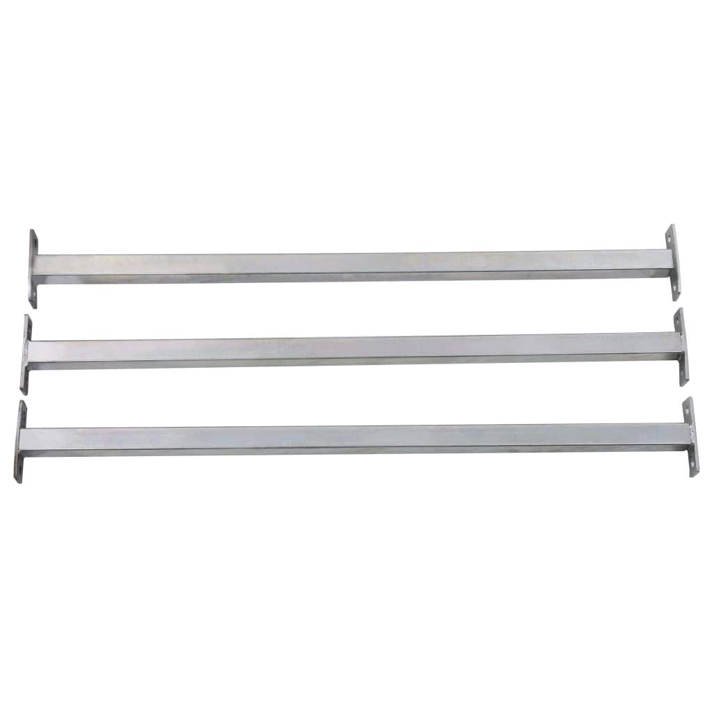 Benkeg Barras De Ventana De Seguridad Barras De Seguridad Ajustables para Ventanas 3 Uds 710-1200 Mm De Acero con Galvanizado Eléctrico Plateado