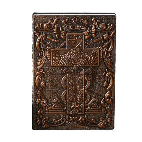 Carnet A5 en relief bronze rouge avec couverture rigide vintage ciselée