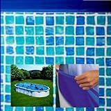 Liner estampado con imitación de gresite, con una altura de 132 cm, para piscinas ovaladas