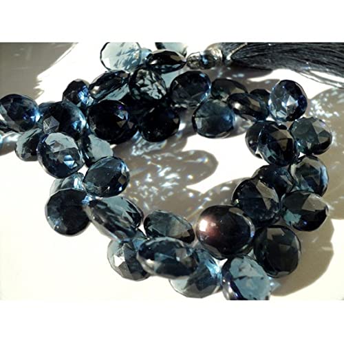 Quartz bleu de Londres en cœur pour créer vos bijoux d'été