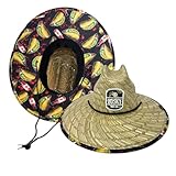 Taco Everyday River Lake Beach Sun Shade Straw Hat Multicolored