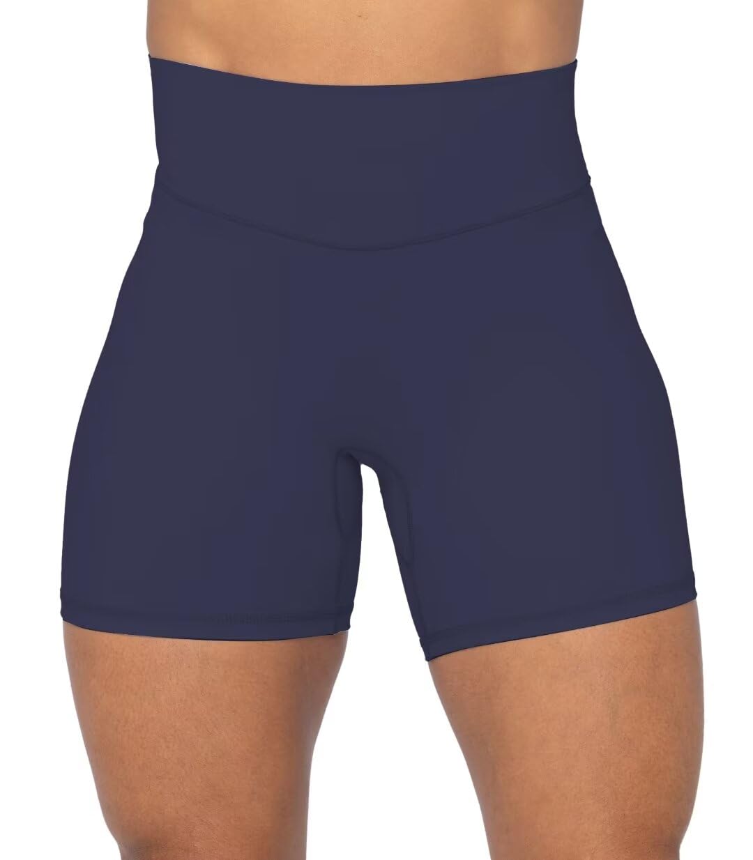 Sunzel Women's No Front Seam High Waisted Biker Shorts for Yoga Workout