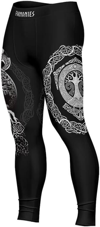 Viking Men's Compression Spats BJJ Men Tights for Working Out Training MMA Jiu Jitsu Grappling