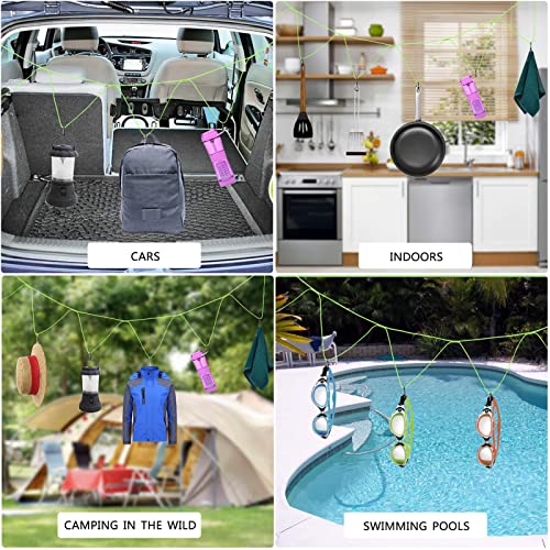 Correia de corda de acampamento ao ar livre,Camping Lanyard Cabide | Cabide de cordão de viagem soli