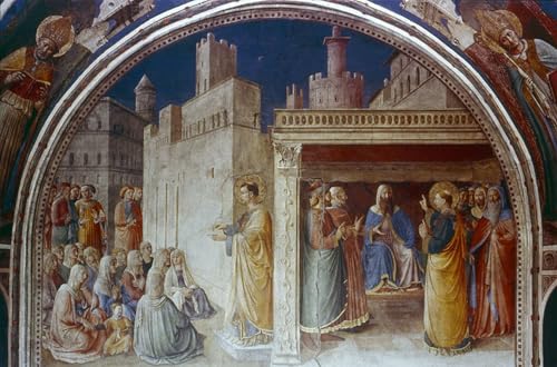 La prédication de saint Étienne Fra Angelico Toile Décoration Murale