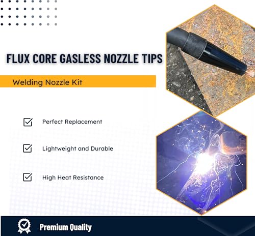 Image of 24PCS Flux Core Gasless Nozzle Welding Kit Flux Core Gasless Nozzle .030 inch & .035 inch Contact Tips Replacement MIG Welder Accessories,Compatible with Lincoln,Eastwood and more (.030 inch & .035 inch）