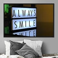 Framed Canvas Wall Art Pressed Quotes 3D Chic Inspirational Multicolor Pop Art Quotes Typography Ultra Whimsical - 16x24 inches