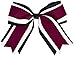 Jumbo 3 Color Hair Bow Maroon