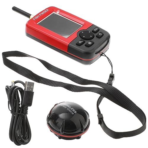 HOMSFOU Detector De Peces Localizador De Profundidad Localizador De Peces Rojo