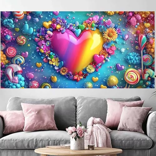 Diamond Painting Fleur grand format 70x140cm, le kit idéal anti-stress pour débutant adulte