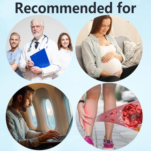 Image of +MD 15-20 mmHg Medical Compression Socks for Men /Women, Lightweight Opaque Knee High Support Stockings