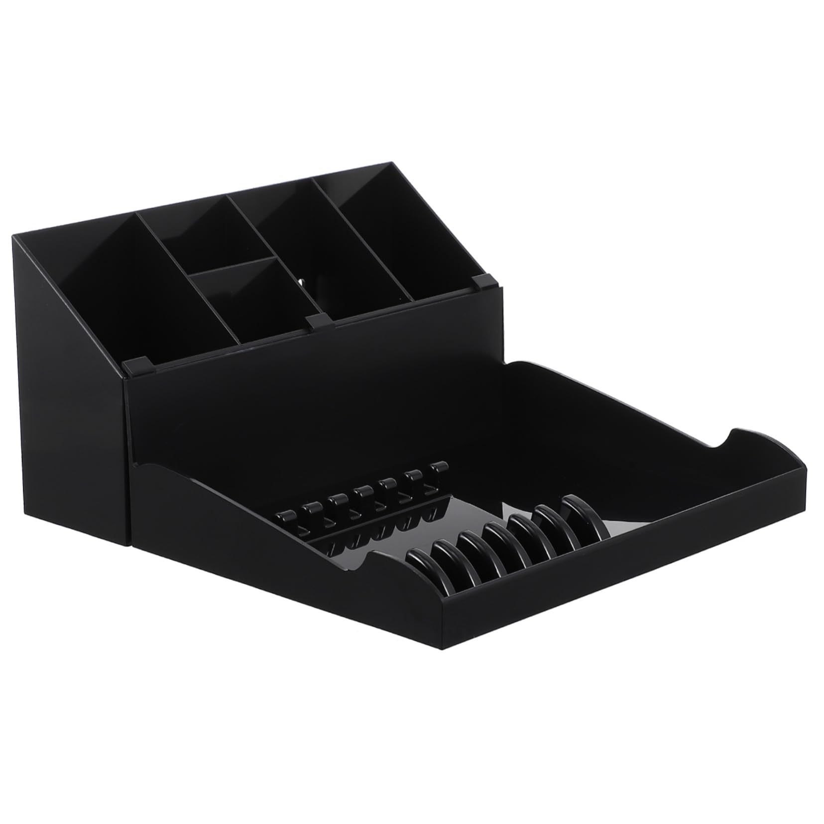 Veemoon Organizador de Herramientas de Peluquería Soporte para Tijeras Peines y Clips Juego Bandeja Diseño Compacto y Práctico para Almacenamiento Salones y Hogar