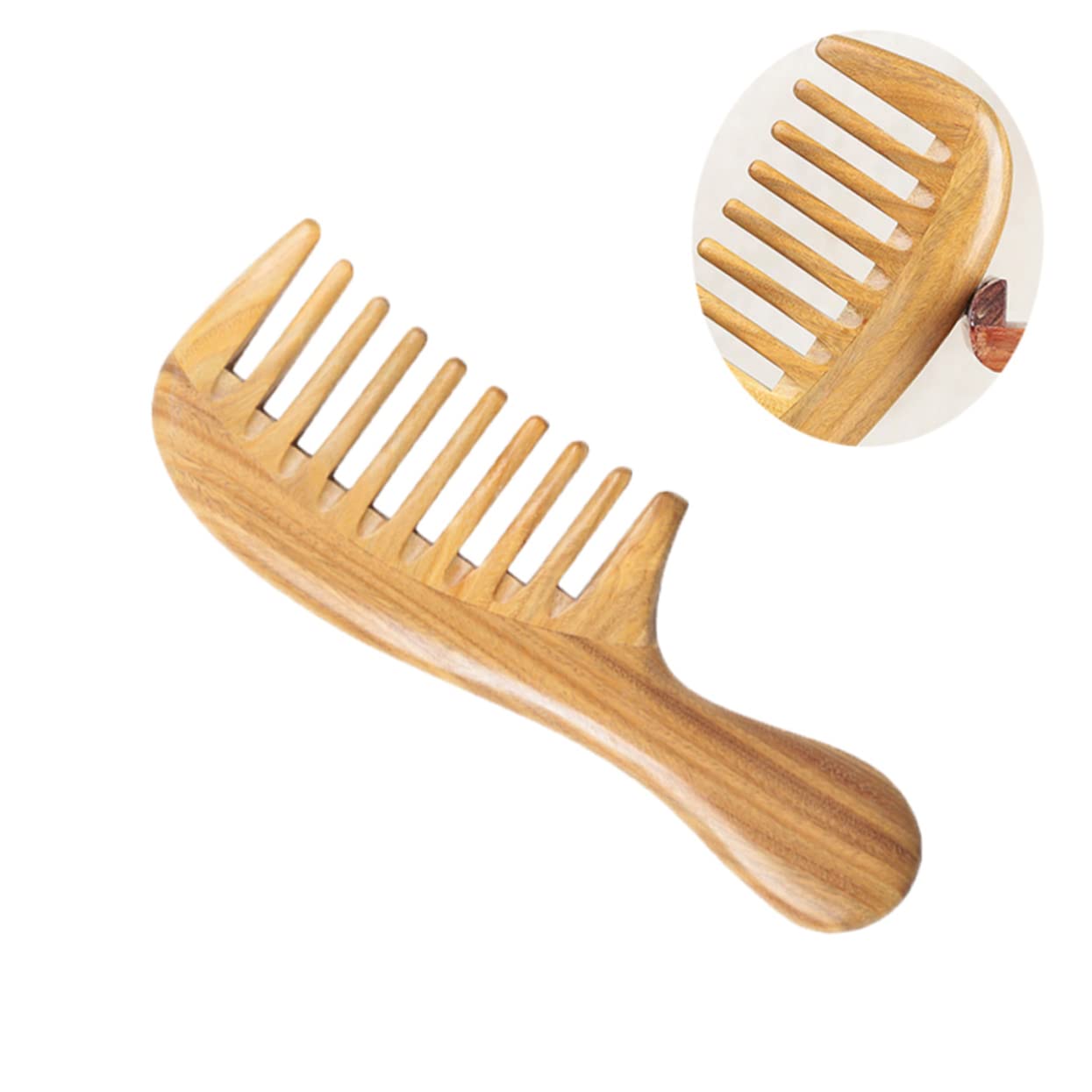 Drewniany grzebień, Drewniany grzebień z drzewa sandałowego 2 szt. Grzebień męski(Chocolatex3pcs,20x5.3cmx3pcs)