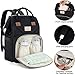 FANCYOUT Diaper Bag Backpack with USB Charging Port and Stroller Straps, Maternity Nappy Bag with Insulated Feeding Bottle Pocket (Black)