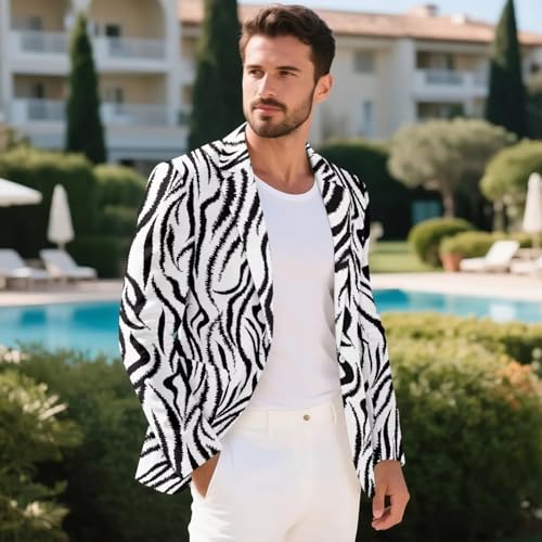 Casual One Button Suit Blazer for Men Slim Fit Lightweight Sport Coat Business Jackets4