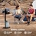 Shark FlexBreeze Pro Mist Fan — Indoor & Outdoor, Integrated Misting, Pedestal to Tabletop, Corded or Cordless, Up to 24-Hr Battery, Oscillating, Charcoal Grey, FA302 (2025 Release)