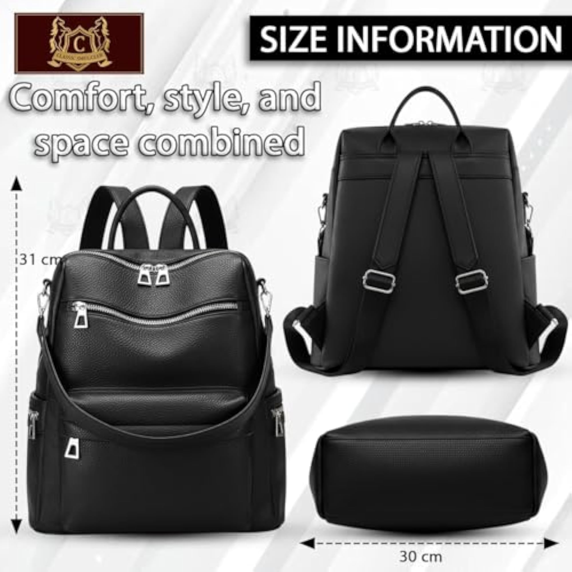 Stylish Convertible Backpack Bag for Women and Girls