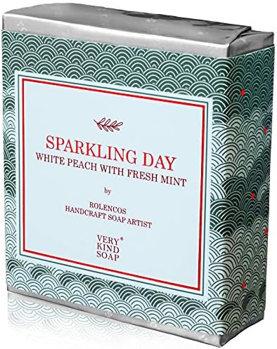 Rolencos handmade castile soap bar, sensitive skin care, bath soap for face and body (3 Bars of Sparkling Day)