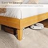 Yaheetech Queen Bed Frame Natural Solid Wood Platform Bed with Wooden Slats Support, 7.3-inch Underbed Space for Storage, Noise-Free Design, Easy Assembly, Natural Wood Finish