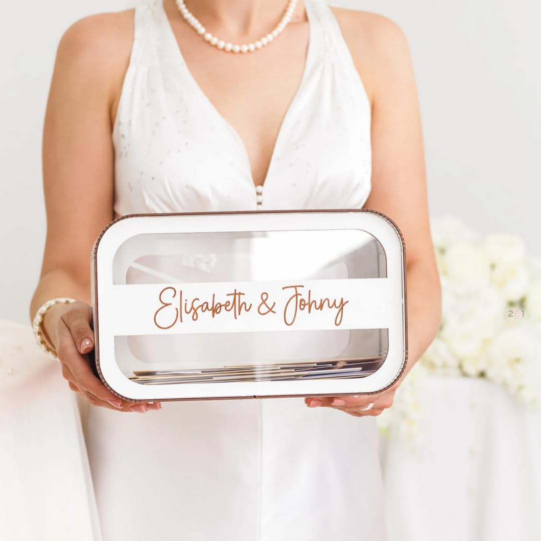 Caja de madera para Tarjetas de Boda personalizada - Caja de Tarjeta de Boda Buzón de Sobres - Caja de Madera para Sobres de Boda
