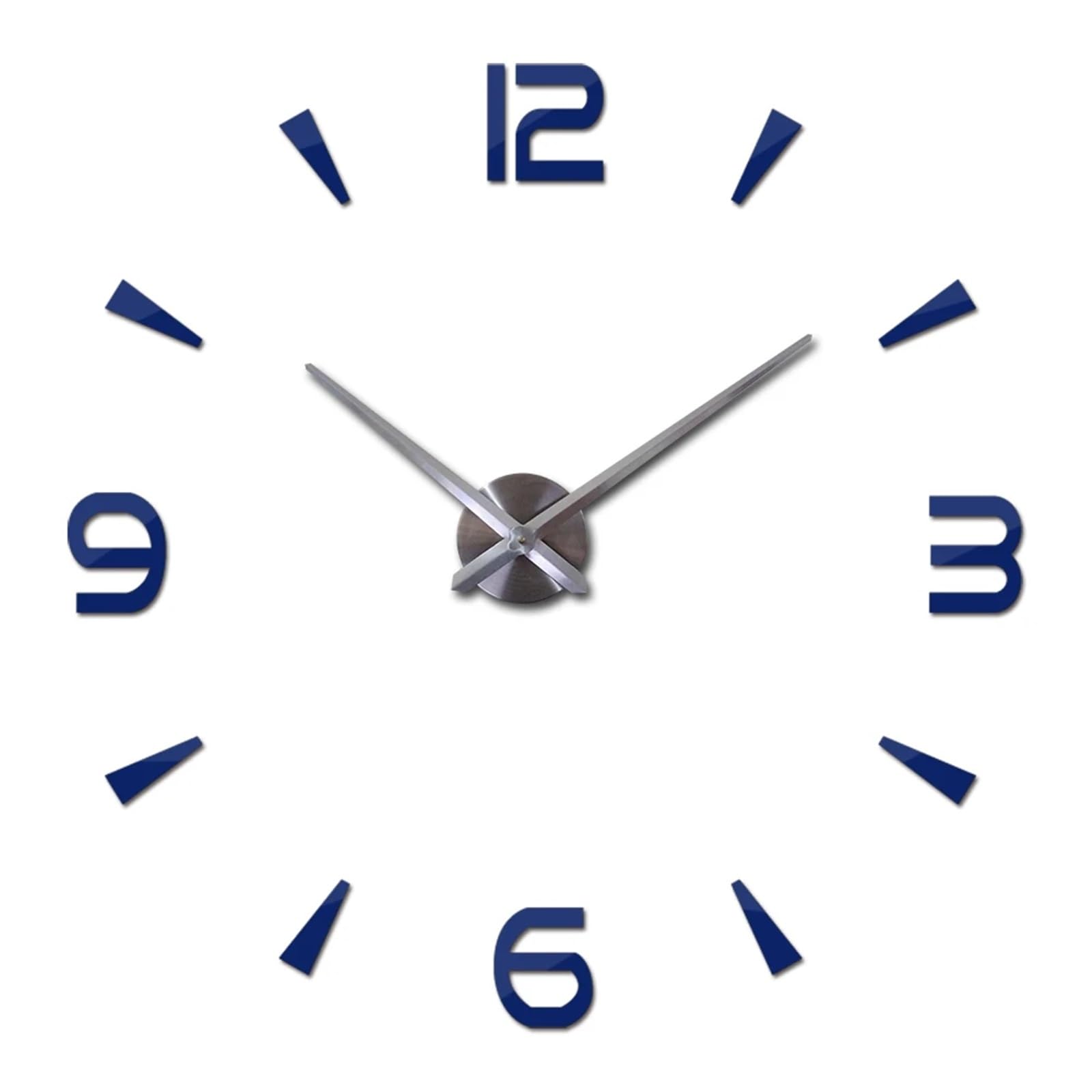 VFDVSWZSA Stylish wall clock, Brief Wall Clock For Living Room Design Mirror Clocks Diy 3d Stickers Large Decorative Quartz Watch(Deep Blue,27 inch)