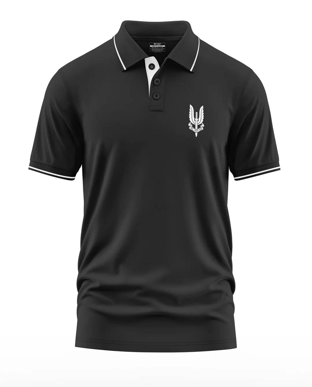 warriorworld Warrior World Men’s Polo T-Shirt | 100% Cotton | 270 GSM Heavy Fabric | Black Slim Fit Casual & Office Wear Polo | Stylish Collar Tee with Iconic Chest Logo-picture-14
