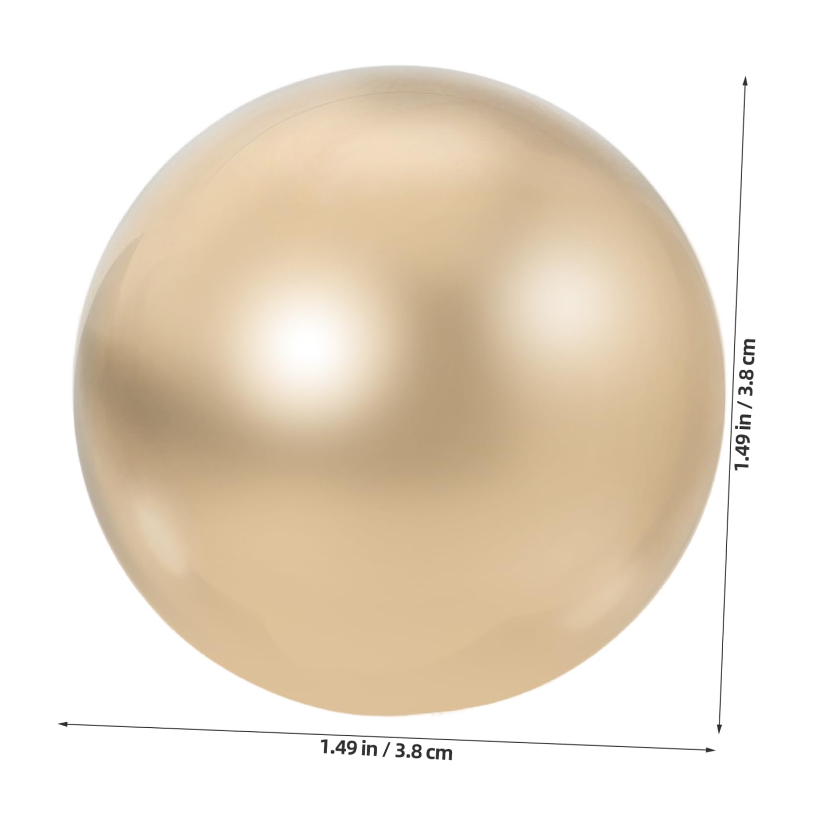 2 Bolas de Masaje de Latón Dorado para Ejercicio de Manos, Balones de Metal Lisos para Fitness y Relajación, Ideales para Terapia y Decoración