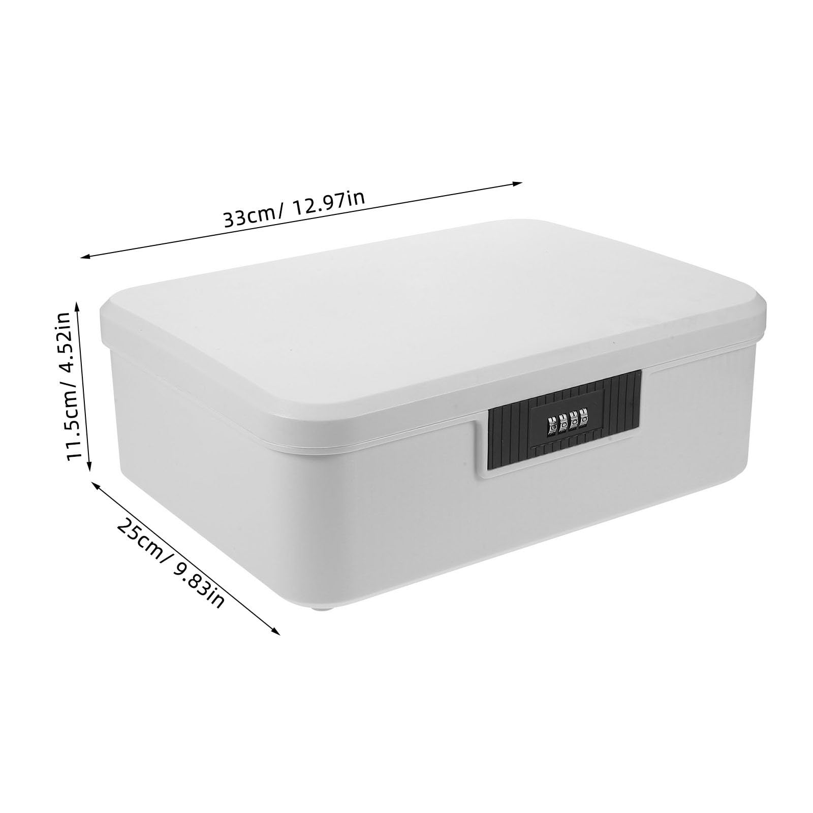 TEHAUX Scatola Porta Documenti Chiudibile con Serratura a Combinazione 16l in Abs con Design a Doppio Strato per Casa e Uso Esterno Resistente All'usura