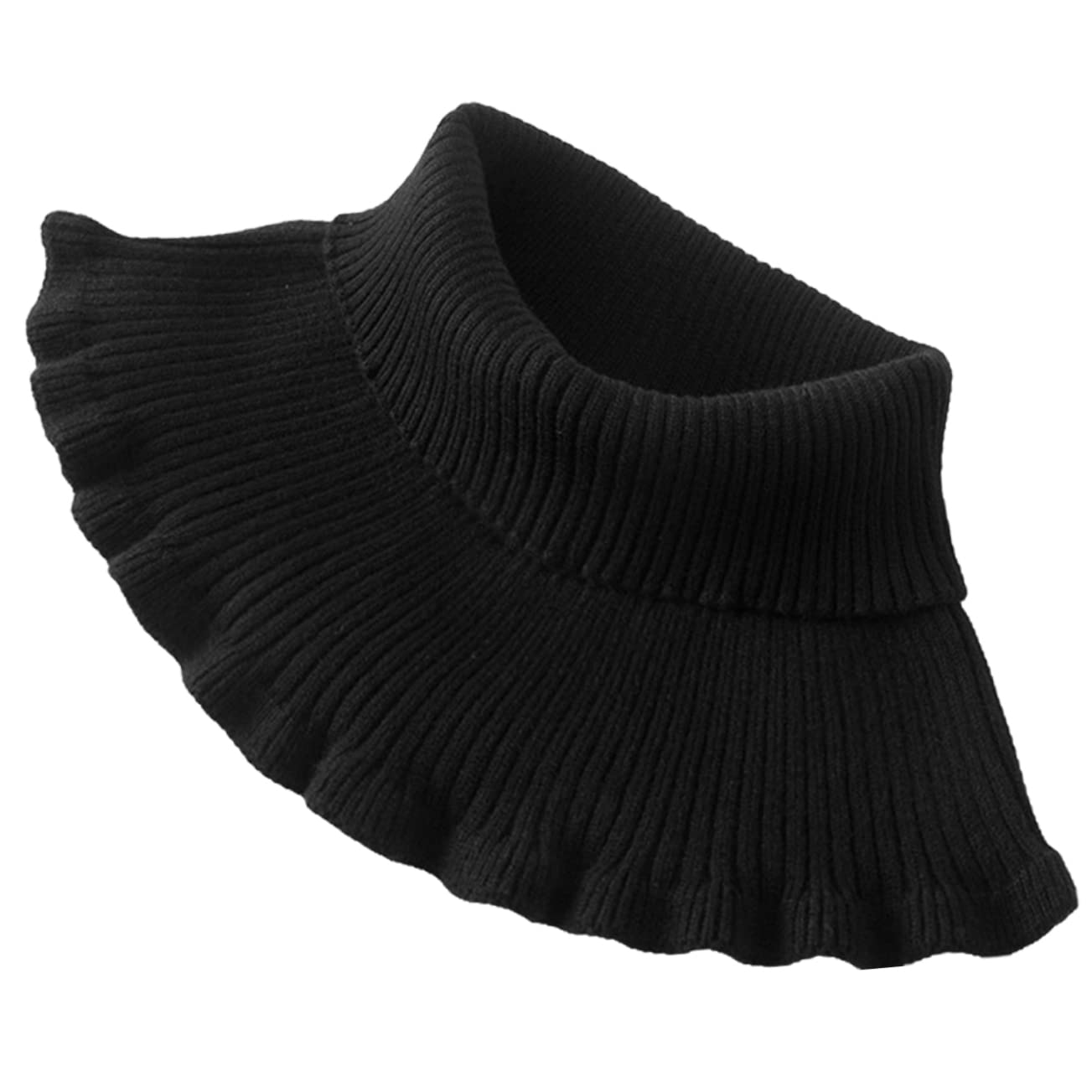 Didiseaon High Warm False Scarf Neck Gaiters Men Support Neck Gaiters for Men Sleeve Winter Fake Neck Warmer Fleece from Soft Neck Protector Wrap Cotton Black