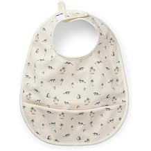 Elodie Details Baby Bib with Food Catcher Pocket, Waterproof Feeding Bib Adjustable Velcro Neckline, Wipe Clean & Machine Washable, Oeko-TEX Certified, for Babies & Toddlers - Garden Leo's Resort