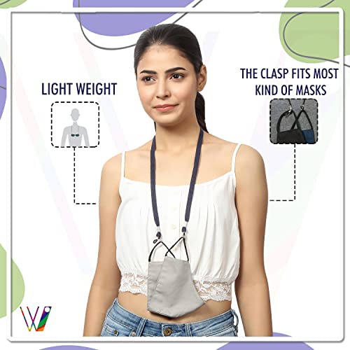Image of Unisex Spec Holder Hook & Loop Anit Slip Eyewear Lanyard Fabric Strap Chain