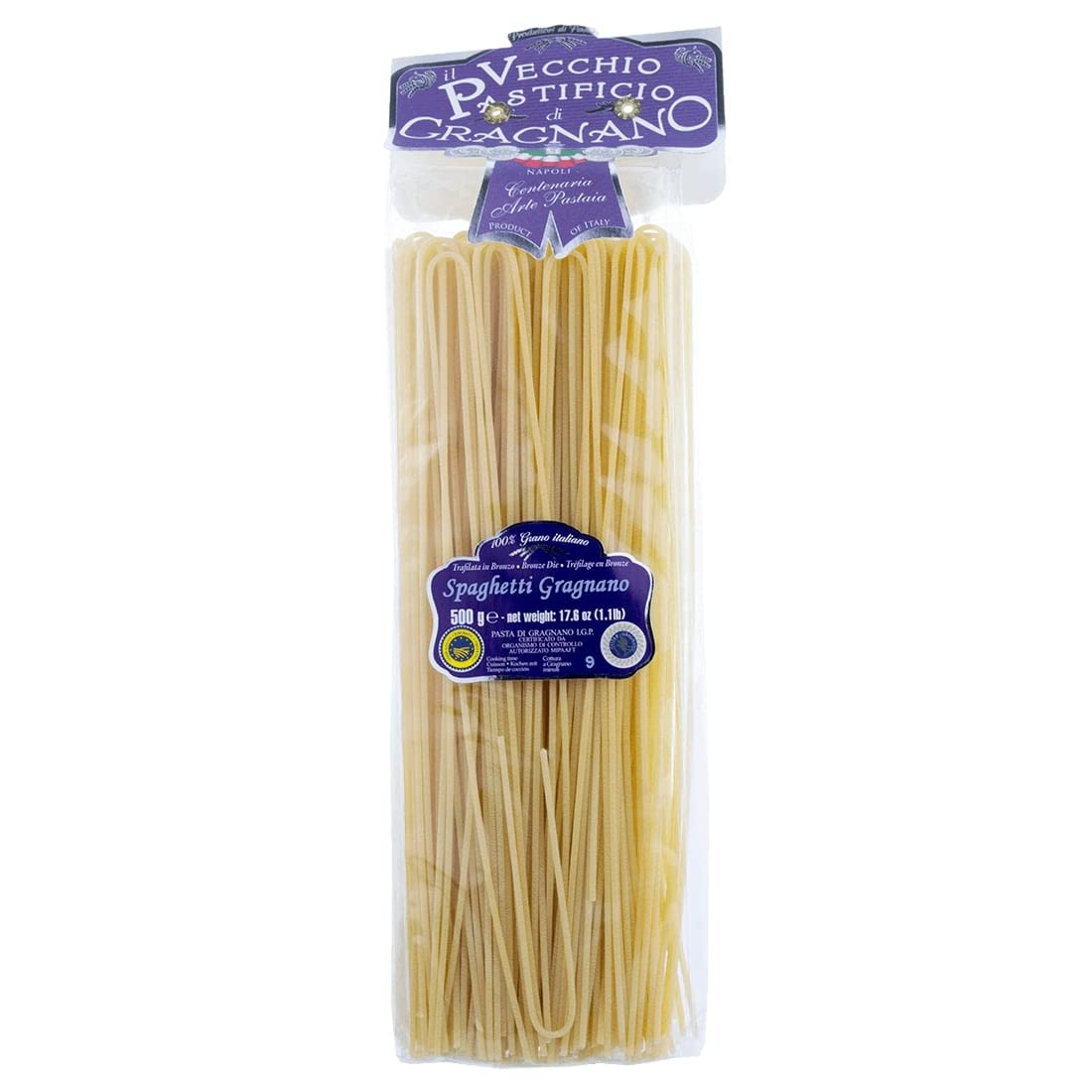 Il Vecchio Pastificio di Gragnano Pasta Spaghetti Gragnano IGP 500g + Polpa di Pomodoro 400g