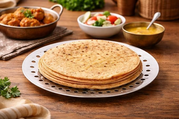 Image of Chapati Jali for Gas Stove, Phulka & Paratha Roaster, Rust-Proof Food Grade Steel Roti Maker Net Durable Kitchen Tawa Accessory (CHAPATI BASKET NO. 8 ROUND SMALL)
