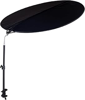 Office Cubicle and Desk Shade - Foldable 36" Circular Shading, Light-proof Desk Canopy,Light Shade with Clamp and Rotatable Rod, Designed for Light Sensitive Workers