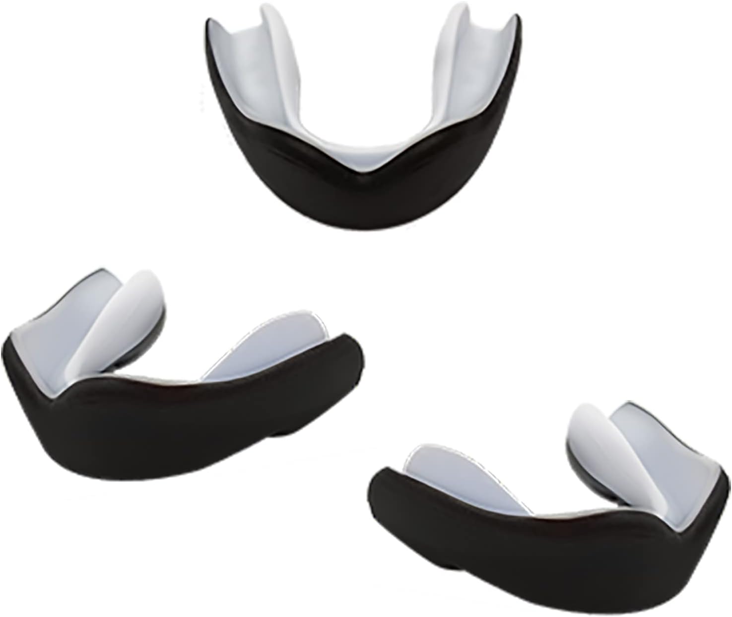 3 Pack Kids Youth Mouth Guard Football Sports Braces Mouthguards for Mouthpiece Boys Teeth for MMA Boxing Rugby Kickboxing Taekwondo Softball Lacrosse to Braces EVA Double Colored
